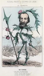 Le Thistle: caricature about P. Tirard - illustration from 30/03/1871 in 