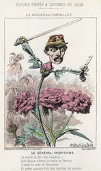 The Rosier des Battailles: cartoon about General Faidherbes - ill. from 20/01/1871 in 