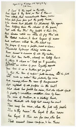 Original manuscript of the Epilogue to the Idylls of the King, c1872