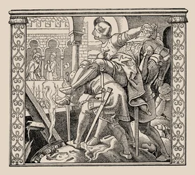 Die Nibelungen. How Rudigers corps is presented to Krimhild, 1840-1841
