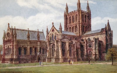 Hereford Cathedral, from North East