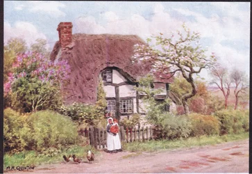 Lilac and Apple Blossoms, Harvington, Worcester, from The Cottages and the Village Life of Rural England published by Dent & Sons Limited, 1912