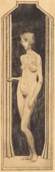 Standing Nude Woman in a Narrow Field