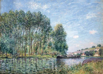 A Bend in the River Loing at Moret. Spring