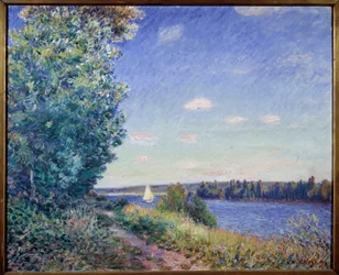 The water path at Sahurs. Painting by Alfred Sisley (1839-1899)