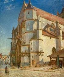 The Church of Moret in the Morning Sun