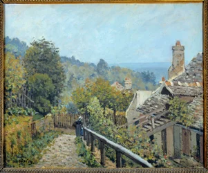 View of Louveciennes, path of the middle coast called heights by Marly