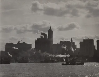 Singer Building from Hudson River