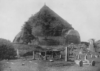 The Ruined Cities of Anuradhapura. Ruanwella Dagoba, Elephant Platform, c1890, 1910