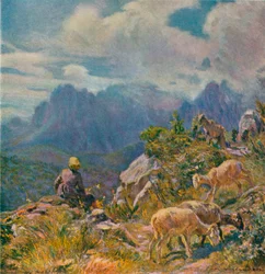 Pastures in the Apuan Alps, c1922