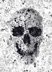 Intricate Doodle Skull