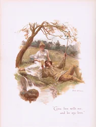 Come live with me and be my love, from Some Old Love Songs published by Hildesheimer & Faulkner, 1892