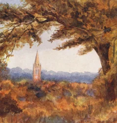 New Forest: Lyndhurst Church from the Cut Walk, November