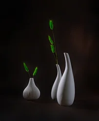 Elegant Vases with Greenery