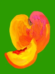 Vibrant Peach Still Life