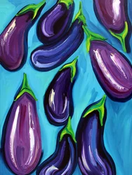 Vibrant Purple Eggplants