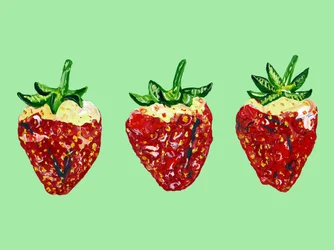 Vibrant Red Strawberries