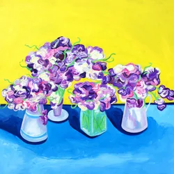 Vibrant Sweet Pea Bouquets