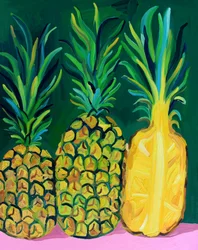 Vibrant Tropical Pineapples