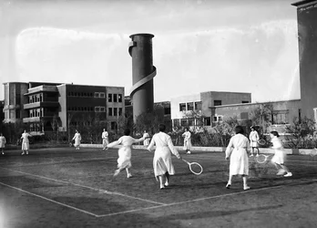 Villa Rosa Maltoni Mussolini: Female Students During a Tennis Match