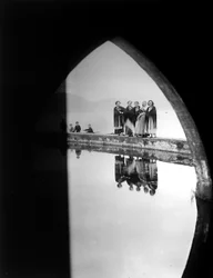Villa Rosa Maltoni Mussolini: group of adolescents wearing traditional Venetian costumes