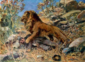 David Livingstone, Livingstone and the lion