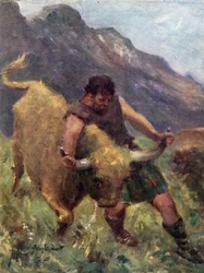 When He Was Wrestling with It, One of Its Horns Came Off in His Hands