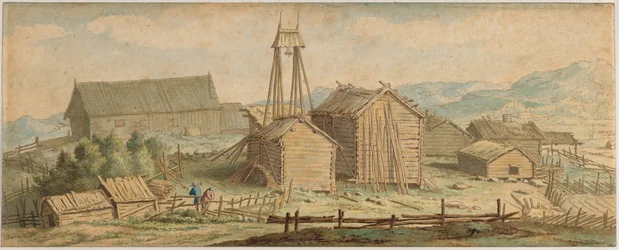 Norwegian Landscape with a Timber Yard
