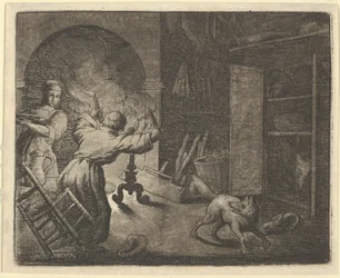 Renard Escapes with a Chicken that he Stole from a Clergyman