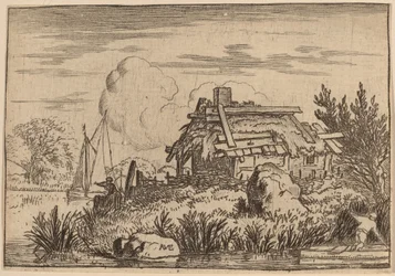 Ruined Cottage, Surrounded by Water