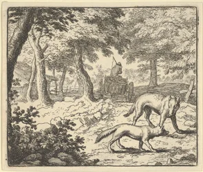 The Wolf Accuses Renard of Eating the Fish that He Stole