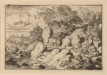 Two Horsemen on a Rocky Path, probably c. 1645-1656