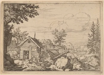 Two Men in the Doorway of a Hut, probably c. 1645-1656