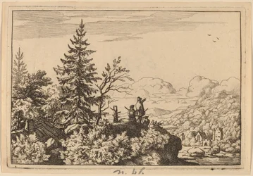 Two Men on a Hill