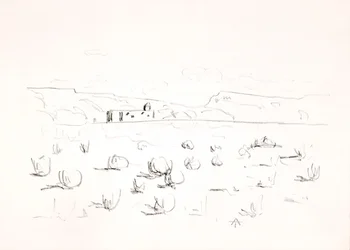 Prairie with Church in Background