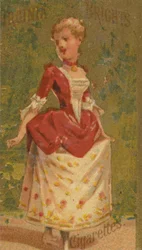 From the Girls and Children series N64 promoting Virginia Brights Cigarettes for Allen & Ginter, 1886