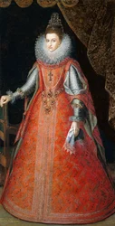 Portrait of the Infanta Isabella Eugenia, Standing Full-Length Wearing a Brocade Dress