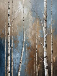 Abstract Birch Forest