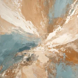 Earthy Blue Abstract Wave