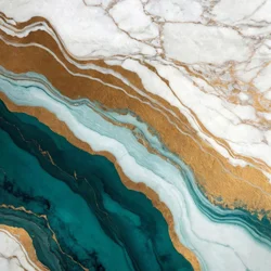 Emerald Gold Marble Flow