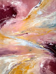Flowing Rose Gold Abstract
