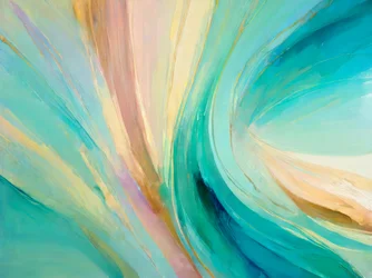 Flowing Teal Abstract