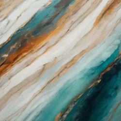 Fluid Teal Gold Marble