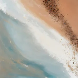 Peach Sand Ocean Waves