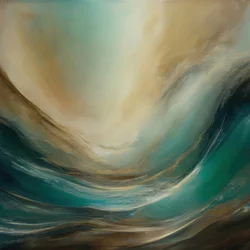 Teal Ocean Swirls