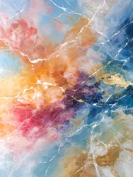 Vibrant Fluid Gold Marble