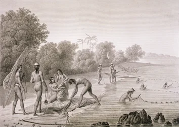 Traditional fishing methods used by the natives of the Mariannas Islands, from 
