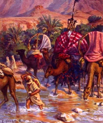Group of Arab Nomads in the desert