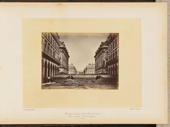 Barricade of the Federates, Place Vendôme and Rue Castiglione