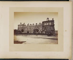 Burned City Hall. Facade on the Quai.
